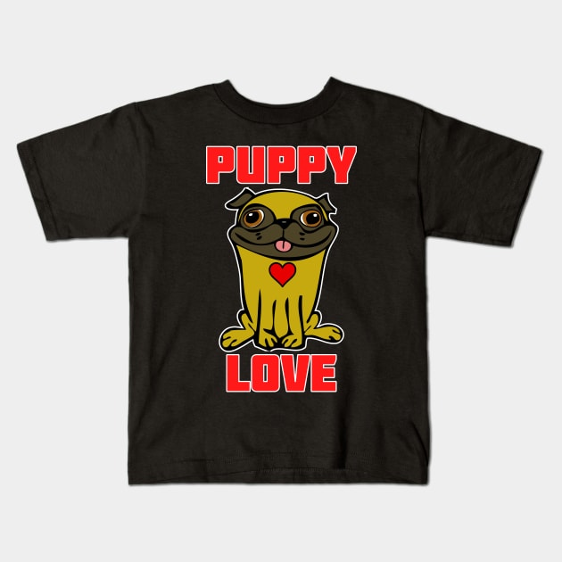 Puppy Love Kids T-Shirt by RockettGraph1cs